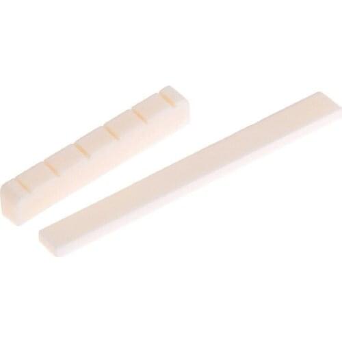2016 Professional durable Buffalo Bone Bridge Nut Saddle for Classical Guitar Parts Portable long beige