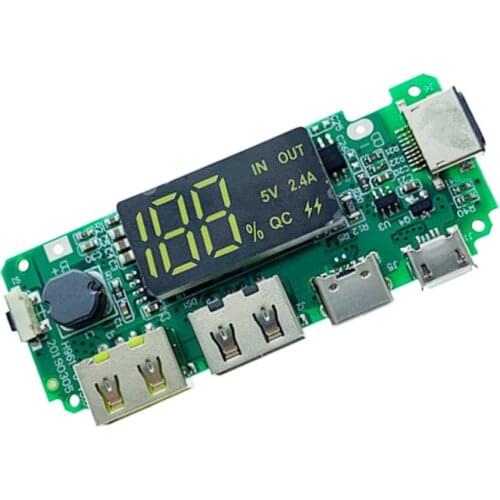 5V 2.4A 18650 Lithium Battery Module Dual USB Micro Type-C USB Charger Board Circuit Protection Module