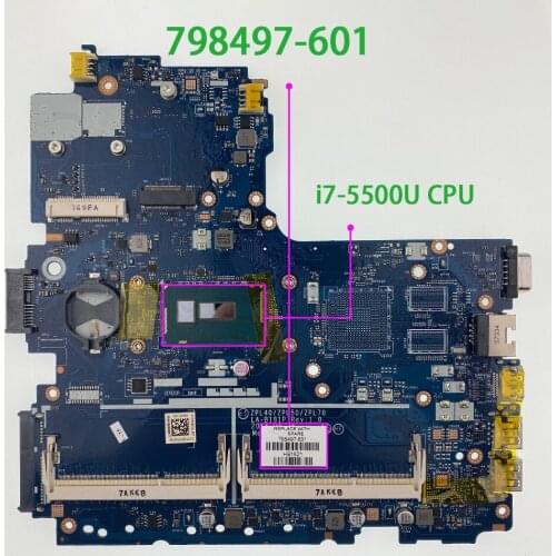 798497-601 798497-001 798497-501 LA-B181P UMA w I7-5500U CPU for HP ProBook 440 NoteBook PC Laptop Motherboard Mainboard