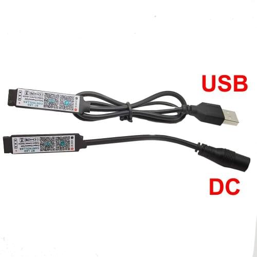 DC5-24V USB/DC Mini Bluetooth-compatible Smart Phone APP Controller Wireless Control For 5050 3528 RGB LED Strip Light