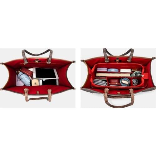 Fits for onthego Felt Cloth Insert Bag Organizer Makeup Handbag shaper on the go Organizer Portable Cosmetic Bags 2021