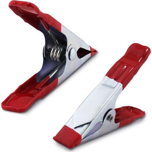 10Pcs Phone Tablet LCD Digitizer Screen Fastening Repair Tool Metal Spring Clamps 2" Clip Soft Plastic Tips Grip Photos Craft