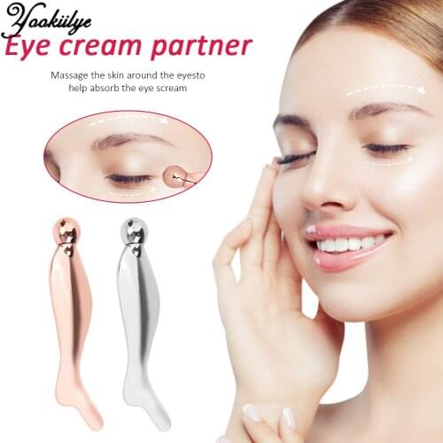 Zinc Alloy Metal Guasha Board Fish-shape Scrapping Plate Anti Wrinkle Face-lift Massage Sticks Face Neck Back Body Massager