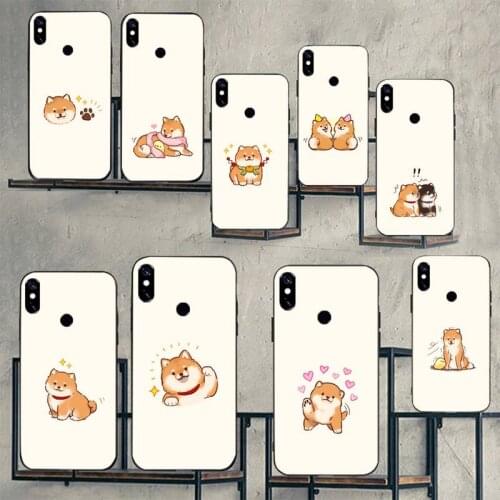 Shiba Inu dog cute cartoon Phone Cases For Xiaomi Redmi note 7 8 9 t k30 max3 9 s 10 pro lite Luxury brand shell funda coque