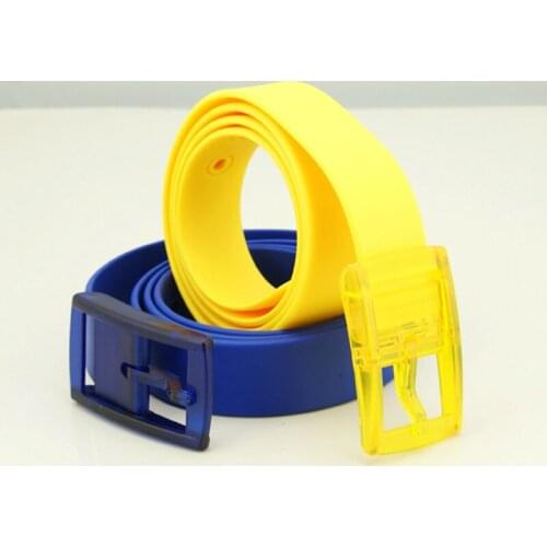 Candy Type Fashion Men And Women Lovers General Belt Silica Gel Belt Plastic Belt Defence Allergy Environmental Protection Belt