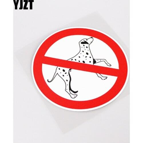 YJZT 12CM*12CM Fashion DALMATIAN DOG Car Window Sticker Decal PVC Accessories 13-0982