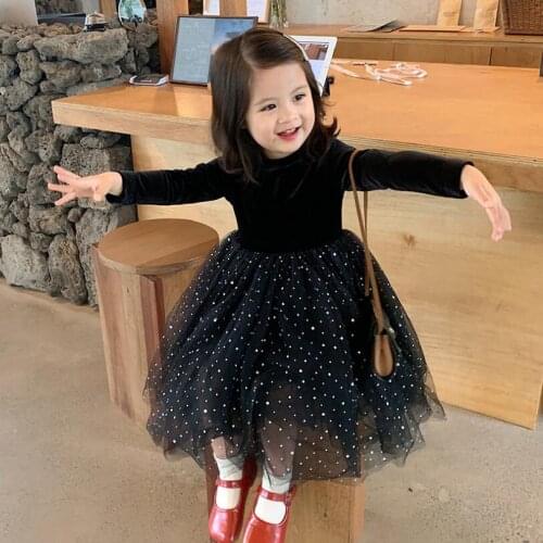 Fall Winter Baby Toddler Clothing Girls Princess Dress Vestidos Long Sleeve Kids Party Dresses For Girl Children Costumes JW8273