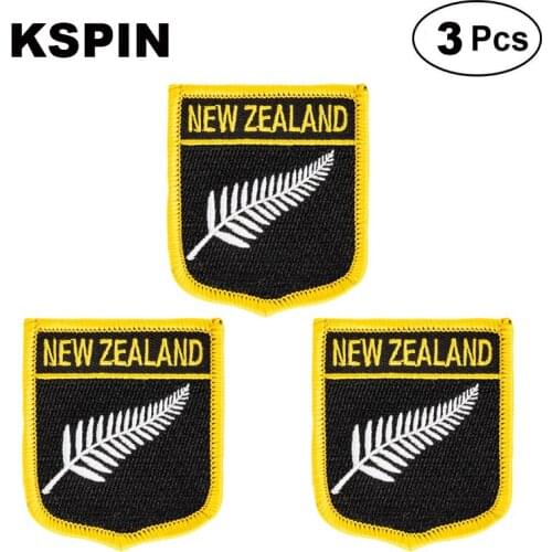 New Zealand Shiled Shape Flag Patches National Flag Patches For Cothing DIY Decoration