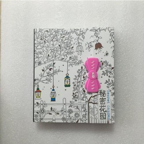 New 1Pc Secret Garden art adult coloring books For Adults Children Secret Garden notebook with Lock