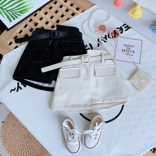 2 3 4 5 6 Years Baby Girl Skirt 2020 Autumn Toddler Mini Skirts Fashion Pocket Irregular Leather Skirt for Girls Kids Clothing