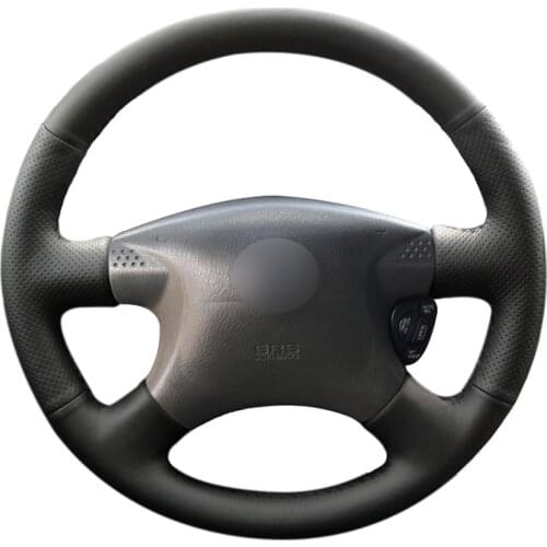 Hand-stitched DIY Black Micro Fiber Leather Car Steering Wheel Cover for Nissan Sentra 2000 2001 2002 2003 2004 2005 2006 Parts