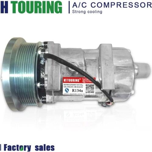 SD7H15 Auto Car AC Air Conditioning COMPRESSOR For Caterpillar Trucks Excavator Sanden 7H15 4498 4806 4813 1789570 12V