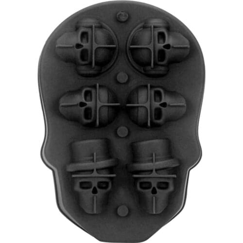 Silicone Mold Ice Maker 3D Skull Beer Drink Bones Ball Mould Tray Ice Cream DIY Cake Candy Whiskey Wine Cocktail Kitchen Gadgets