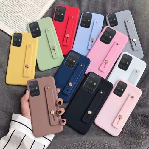 Wrist Strap Hand Band silicone case For Samsung Galxy A11 A21 A21S A31 A51 A71 A81 A91 A10 A20 A30 A40 A50 A60 A70 M31 M51 Cover