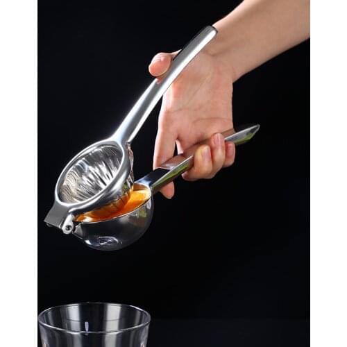 Zq Stainless Steel Lemon Clip Bar Milk Tea Shop Commercial Juicer Small Household Manual Juicer