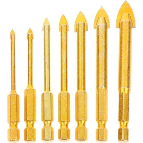 Glass Drill Bit Carbide Tipped Ceramic Tile Cutter 1/4" Hex Shank Power Tools