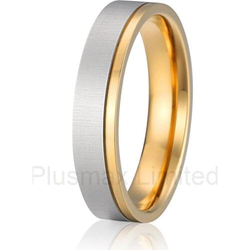 High quality Professional and reliable jewelry maker 2016 new trend titanium two tone wedding rings men