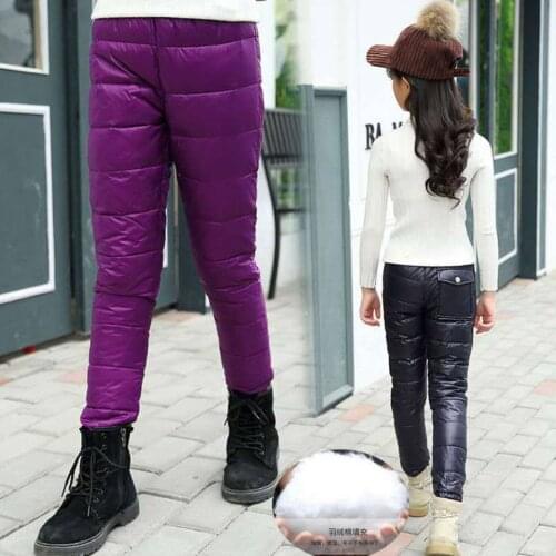 Winter Girls Thicken Warm Kids Regular Trousers 2 Colors For Age 4 5 6 7 8 10 12 14 Year Children Causal Girls Straight Pants