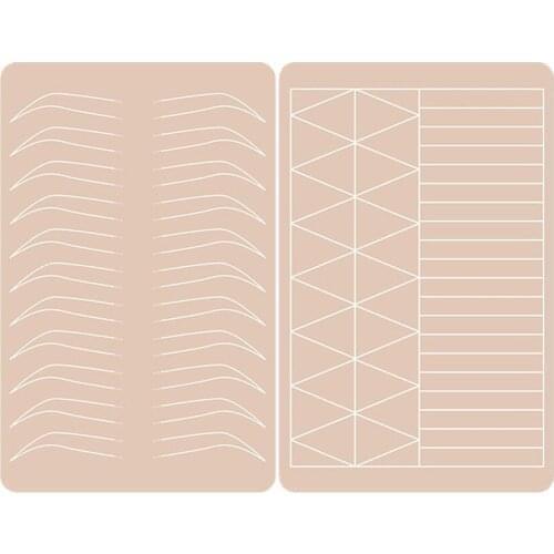 1pcs New Design Microblading Tattoo Eyebrow Practice Skin Eyebrow Cosmetic Permanent Makeup Silicone Training Skin Tattoo Supply