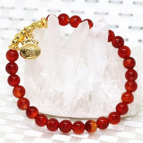 18 style natural multicolor onyx carnelian agat 6mm 8mm round beads bracelet bangle women pendant beads jewelry 7.5inch B1919