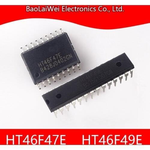 2pcs HT46F47E HT46F49E 18DIP 28DIP 18SOP 28SOP ic chip Electronic Components Active Integrated Circuits OTP MCU with EEPROM
