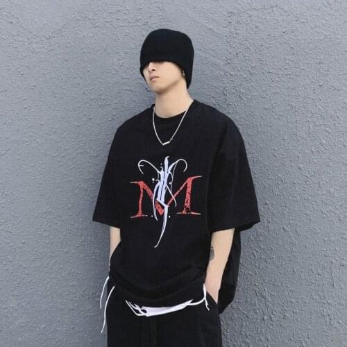 2021 Summer Half Sleeve T-shirt For Men Embroidery Oversize T Shirts Hip Hop Tshir Fashion Brand Clothes Man Streetwear Clothes