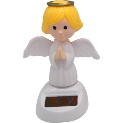 Solar Power Auto Decor Automatical Swing Angle Car Interior Dashboard Ornaments