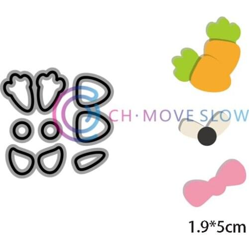 CH Carrot Metal Cutting Dies 3D DIY Scrapbooking Carbon Sharp Craft Die Photo Invitation Cards Decoration