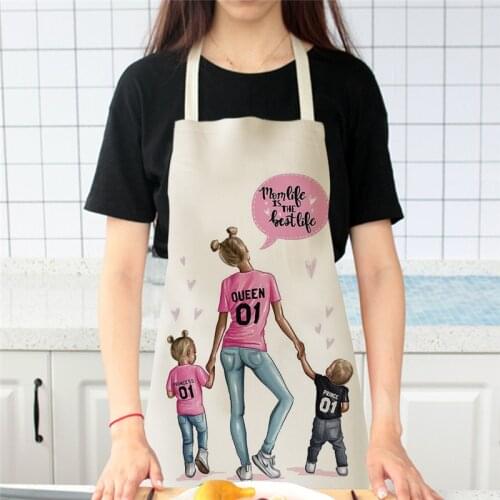 Parent-child pattern kids apron Apron for children alpaca barista goods for home kitchen Men kitchen apron Apron for hairdresser