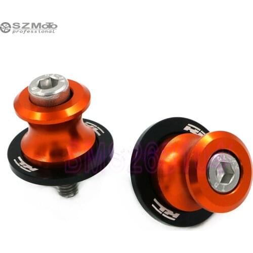 For KTM RC 390 200 125 RC390 RC200 RC125 2016 Motorcycle Accessories Swingarm Spools slider M10 0.393inch stand screws LOGO