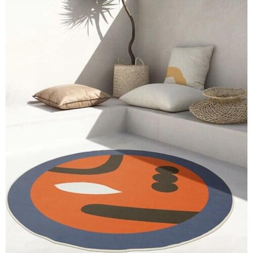 Nordic Modern Luxury Geometric Round Rug For Living Room Floor Carpet For Coffee Table Chair Mat Bedroom Rug Decoration Abstract