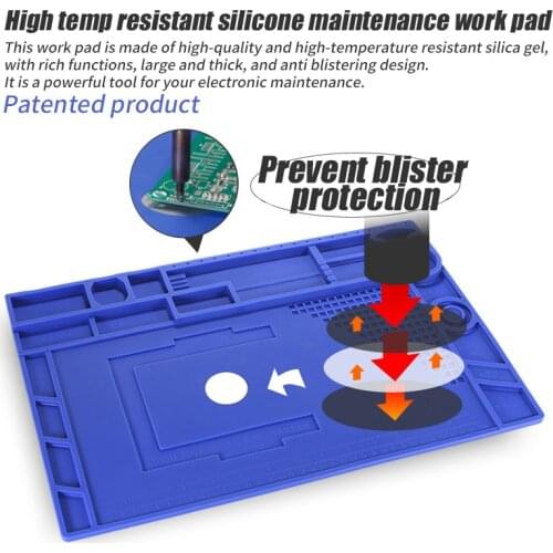 Magnetic Heat Insulation Silicone Mat Repair Pad Heat Resistant Desk Mat BGA Soldering Repair Station Work Platform Welding Tool