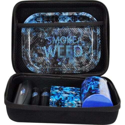 Square Rechargeable Led Weed Box Led Cookies Tray Music Control Smoking Accessories Tobacco Rolling Tray For Party