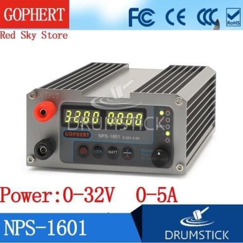 Steady Gophert NEW NPS-1601 32V 30V 5A CPS-3205 3205II Upgraded Version Mini Adjustable Digital DC Power Supply OVP/OCP/OTP WATT