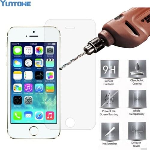 Wholesale 50pcs/lot Premium Tempered Glass Screen Protector For iPhone 5 5s