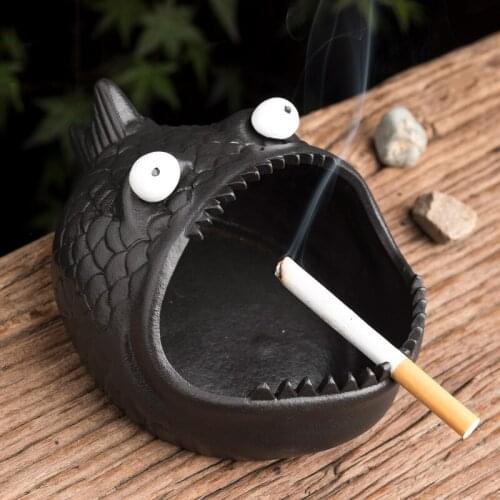 Ceramic Ashtray Creative Animal Sculpture Desktop Decoration Multifunctional Storage Box Entrance Key Storage Gift for Boyfriend