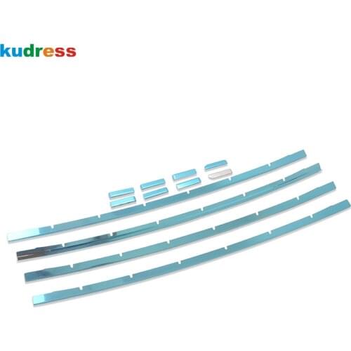 For Toyota Voxy Noah R80 2017 2018 stainless steel Front Grille Around Trim Racing Grills Trim Car-styling Accessories