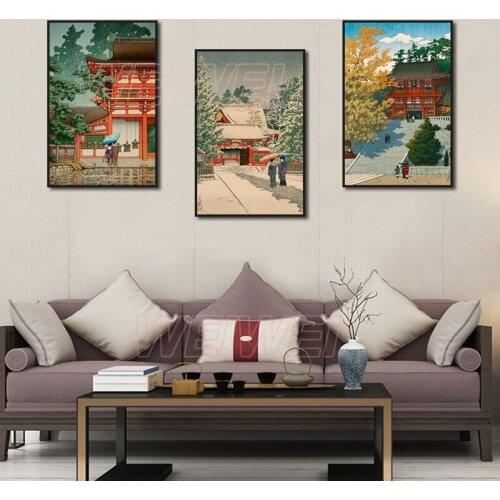 Landscape Painting The Man with An Umbrella In Front of The Beijing Palace Poster The Home Decoration Is As Simple As The Wall