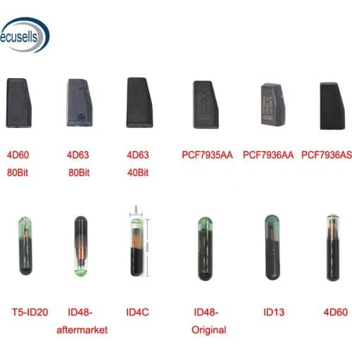 SALE! ID4D60 4d60 80bit 40Bit 4D63 T5-ID20 ID48 ID4C ID13 PCF7935AA PCF7936ASBlank Transponder Car Key Chip