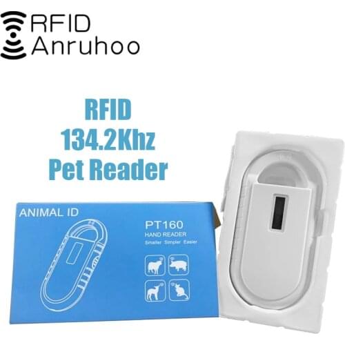 Pet RFID Card Reader 134.2Khz Smart Chip Handheld ID Scanner ISO11784/5 Animal FDX-B/A Glass Tube Cat Dog Horse Tag Transponder