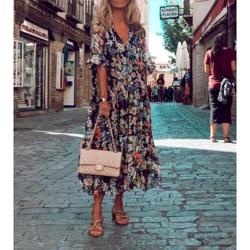 Летние шифоновые платья Seefemme China At AliExpress