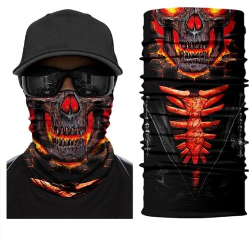 Army Ciclismo Bandana Tube Scarf Skull Headband Halloween Neck Gaiter Venom Mascarillas Riding Headgear Protective Balaclava Men