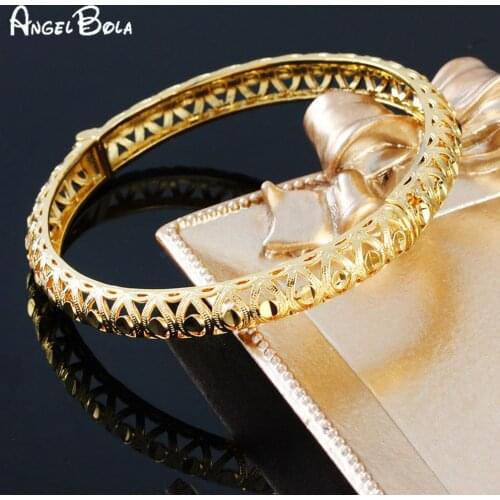 Turkish Fashion Luxury Gold Color Womens Charm Bracelet Islamic Muslim Party Party Bride Wedding Bracelet Jewelry Gift