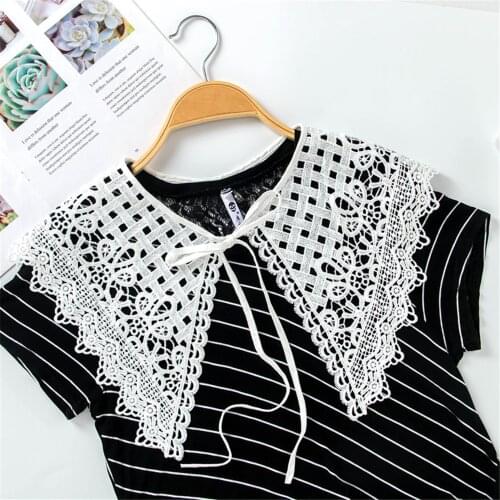 White Lace Fake Collar For Women Doll Collar Detachable Shirt Collar False Blouse Collar Neckwear Clothing Accessories