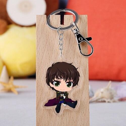 Japanese Anime cosplay Code Geass GAIDEN Lelouch Acrylic Keychain Cartoon Figure Key Ring