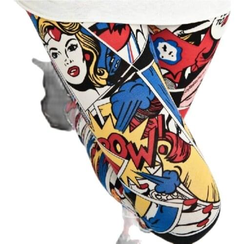 Lady cartoon Leggings Graffiti Leggins Girls Adventure Time Comic Legging Sexy Punk Rock Leggin Disco Pants night bar Club pant