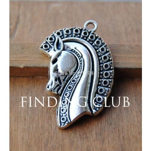 10pcs Silver Color War Horse Roman Empire Trojan horse Charm Pendant 38x29mm A590