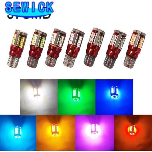 100Pcs Promotion Car Styling T10 W5W LED Bulb Car Lights 57SMD 12V Auto Lamp 5W5 3014 Lights Marker Light Parking Lamp