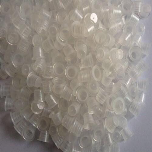 1000 pcs Small Size Clear White Tattoo Ink Pigment Cups Caps Supply IC-1000