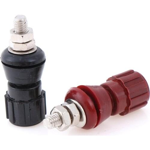 2pcs/1pair Red Black 5MM Copper Posts Terminal Blocks Power Supply Terminals Welding Machine Inverter Post Connector JS107